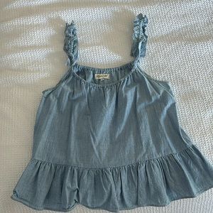 Madewell Peplum Denim Top